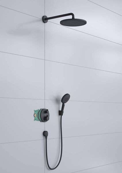 Душевая система наружного монтажа с термостатом Hansgrohe 27961670, Чорний 27961670 фото