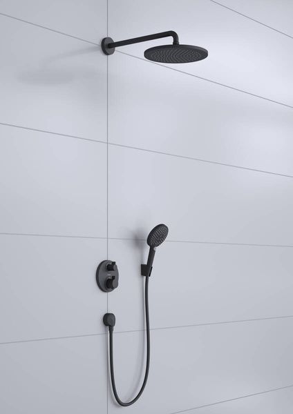 Душевая система наружного монтажа с термостатом Hansgrohe 27961670, Чорний 27961670 фото