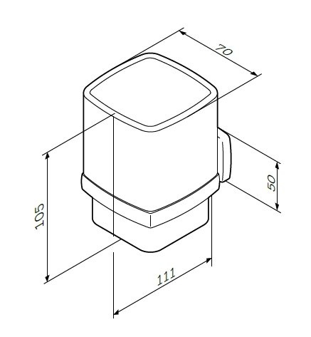 Склянка з настінним тримачем AM.PM Gem A9034300 A9034300 фото