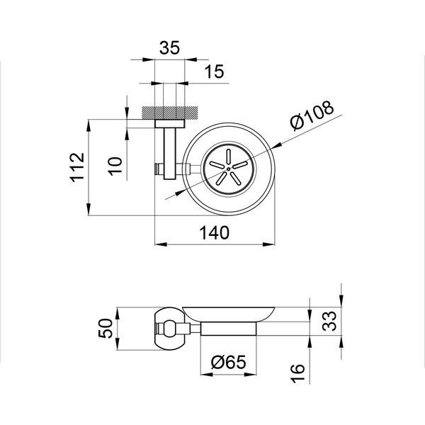 QT Liberty CRM 1159 мыльница настенная SD00031711 фото
