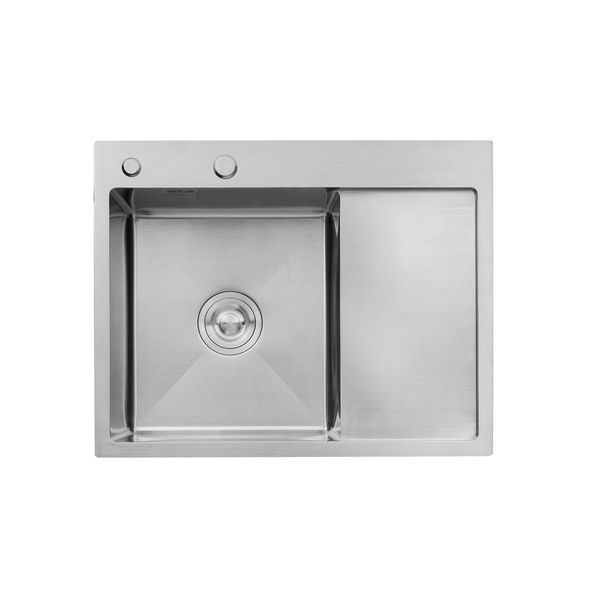 Кухонна мийка Kroner KRP Geb&uuml;rstet - 6350LHM (3,0/1,0 мм) CV031320 фото