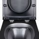 Qtap Virgo Унитаз подвесной Rimless 485x360x360 мм с сиденьем Slim Duroplast/ Soft-close/ Quick relase бачок 3 /7.15L Matt Black SD00046278 фото 4