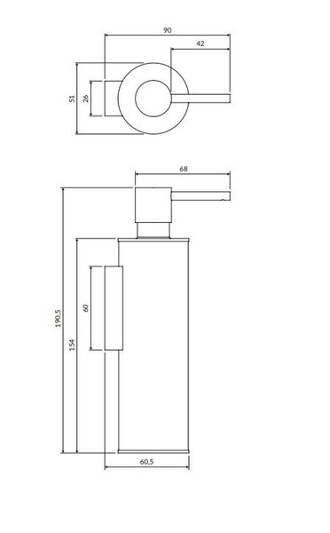 Дозатор рідкого мила Omnires Modern Project black (MP60721BL) MP60721BL фото