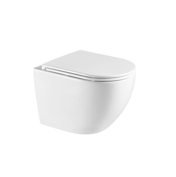 Унитаз Omnires Ottawa Comfort 54x36,5 подвесной, без ободка, сиденье дюропласт, white mat (OTTAWACMWBM) OTTAWACMWBM фото