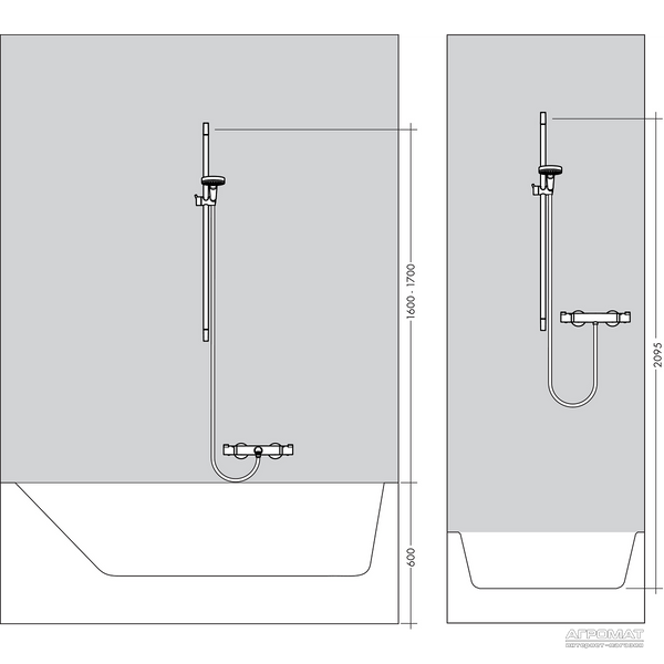 Душовий гарнітур Hansgrohe 26584400 Croma Select E 1jet/Unica&rsquo;Croma 26584400 фото