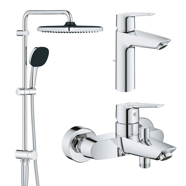 Комплект смесителей с душевой системой Grohe QuickFix Start&Vitalio Start 250 Cube UA202305RM UA202305RM фото