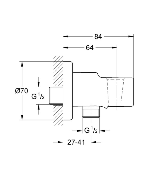 Шлангове підключення з тримачем ручного душа Grohe QuickFix Vitalio Universal 26962001 26962001 фото