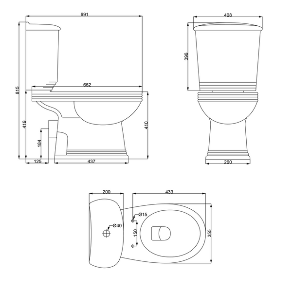 Унітаз PRIMERA 8190016 ANTIQUE + кришка soft close 8190016 фото