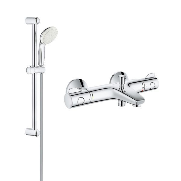 Смеситель для ванной Grohe Grohtherm 800 34567000 с душевым гарнитуром 27853001 (34567001) 34567001 фото