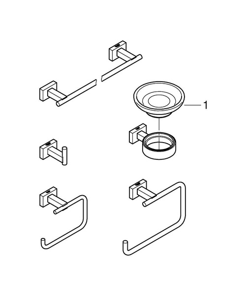 Essentials Cube Набір аксесуарів 5 в 1 (40758001) 40758001 фото