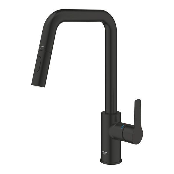 Смеситель для кухни с выдвижным изливом Grohe QuickFix Start Black 306312430 306312430 фото