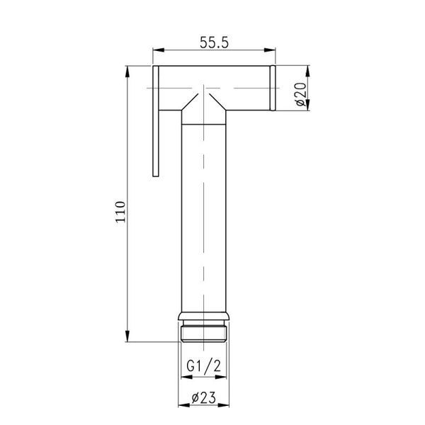 Qtap Porter 020 Лейка ручная для биде Black SD00048964 фото