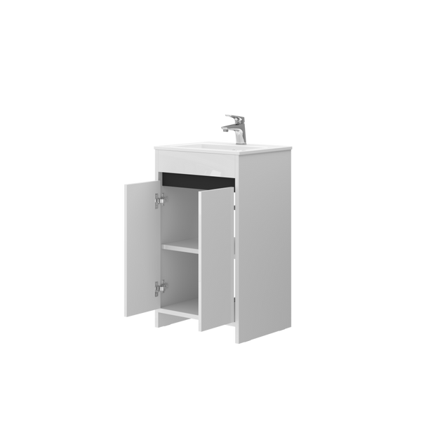 Тумба "Lemgo - 50" білий з умивальником "Practico-50" Lemgo Lm-50 White фото