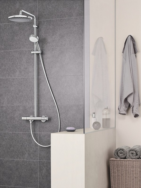 Душевая система наружного монтажа с термостатом Grohe 26670000, Хром 26670000 фото