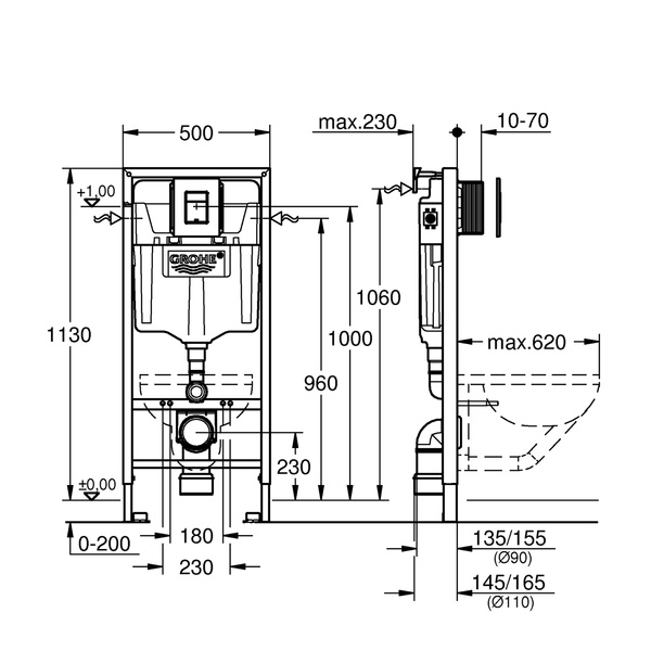 Система інсталяції для унітазу 3 в 1 Grohe Solido 38811KF0 38811KF0 фото