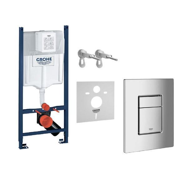 Унітаз Omnires Boston 53x36 rimless підвісний, сидіння дюропласт + інсталяція Grohe Rapid Sl (3873200A + BOSTONMWBP) 3873200A+ BOSTONMWBP фото