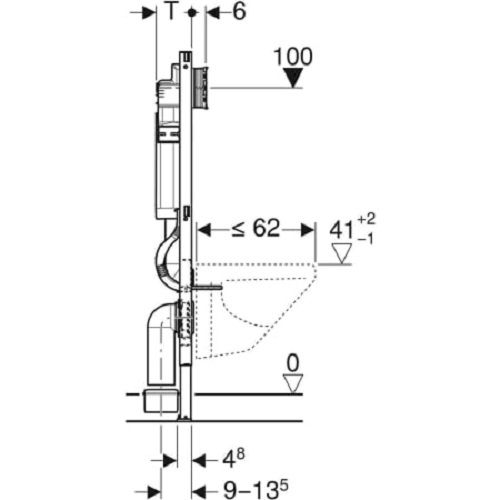 Інсталяція для унітазів Geberit 111.300.00.5 Duofix (12см) 111.300.00.5 фото