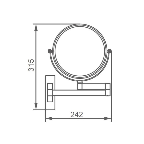 DEVIT 8224151 СLASSIC косметическое зеркало, круглое, хром 430713 фото