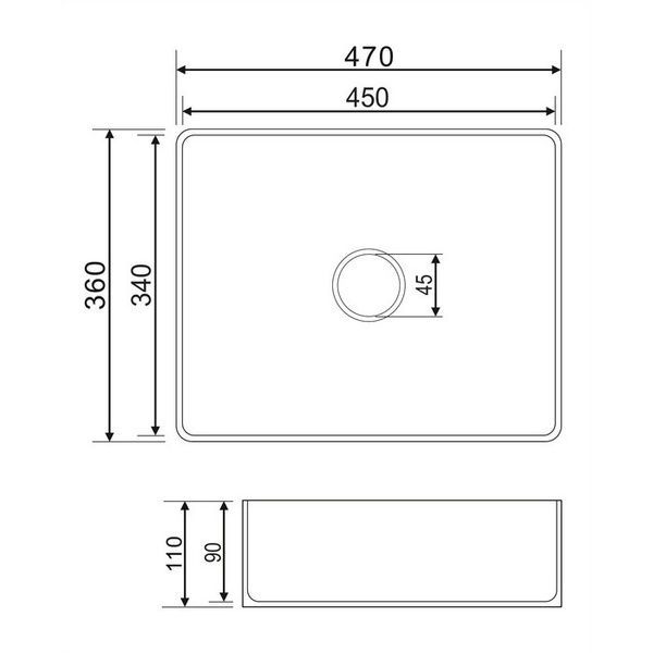 Умивальник Omnires Pasadena 36x47 white (PASADENA470BP) PASADENA470BP фото