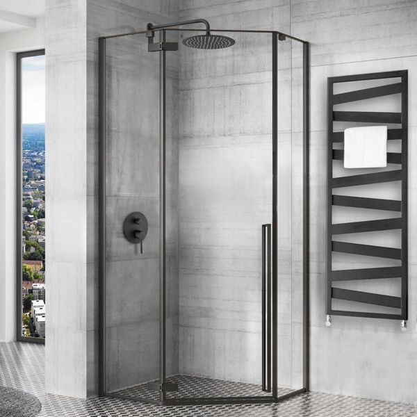 Душова кабіна REA DIAMOND BLACK MAT 80х80 REA-K6900 фото