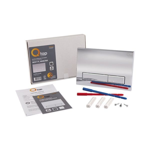Qtap Nest Клавіша лінійна Chrome 151x220x13mm SD00038775 фото
