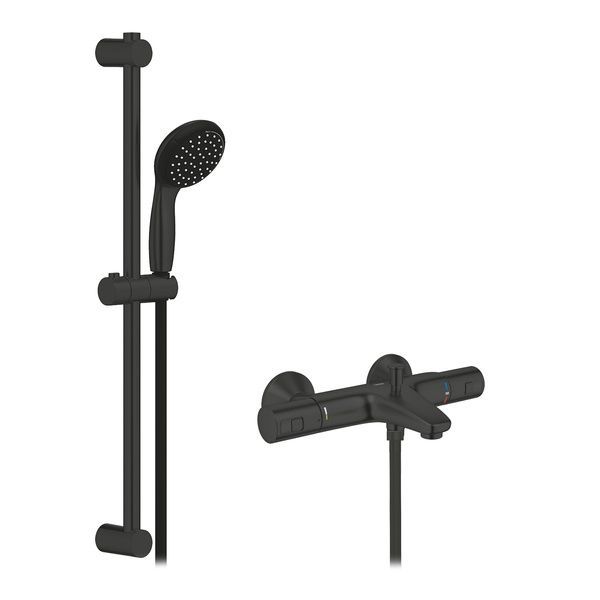 Термостат для ванни із душовим гарнітуром Grohe QuickFix Precision Start Black UA303907T1 UA303907T1 фото