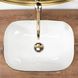 Умывальник (раковина) REA BELINDA WAVE WHITE GOLD накладной белый REA-U8472 фото 5