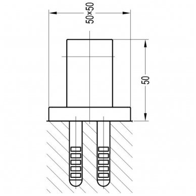 Душевой кронштейн Omnires chrome 5 cm (8876ACR) 8876ACR фото