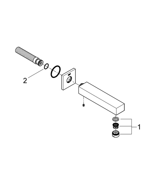 Eurocube излив для ванны 170 мм (13303000) 13303000 фото