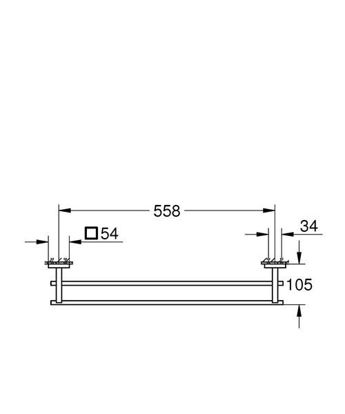 Двойной держатель для полотенец Grohe QuickFix Start Cube 41104000 41104000 фото
