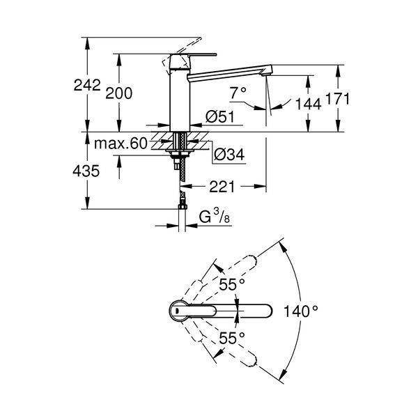 Смеситель для кухни Grohe QuickFix Get 30196000 30196000 фото