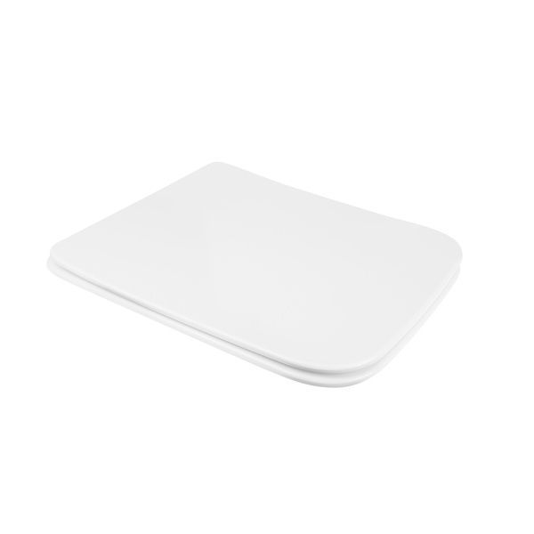 Унітаз Kalao підлоговий Rimless 660х360х820 мм з сидінням Slim Duroplast/ Soft-close/ Quick relase White Qtap SD00046562 фото