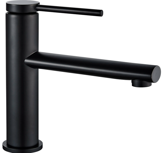 Смеситель для раковины (умывальника) REA OVAL BLACK черный низкий REA-B6516 фото