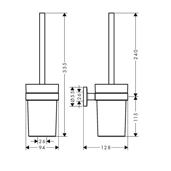 Щітка для унітазу Hansgrohe 41722000 Logis Universal 41722000 фото
