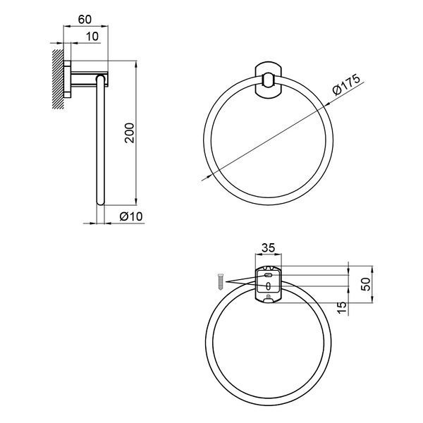 Аксесуар Liberty BLM 1160 кільце для рушника QT SD00040022 фото