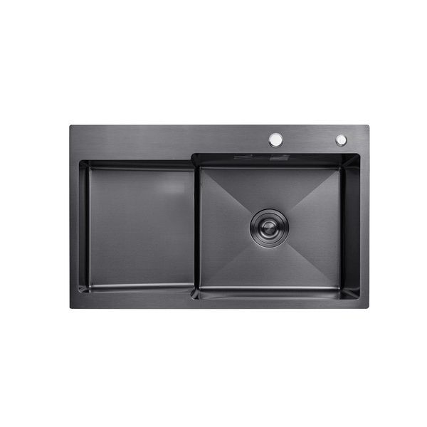 Кухонна мийка Kroner KRP PVD Schwarze - 7848RHM (3,0/1,0 мм) CV030024 фото