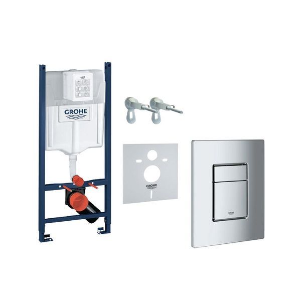 Інсталяція для унітазів Grohe 3873200A Rapid SL комплект 4в1, клавіша Skate Cosmopolitan, хром 3873200A фото