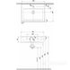 L51160000 TWINS Умивальник прямокутний 60см, з отв., 60 x 46см L51160000 фото 4