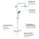 Душова система зовнішнього монтажу з термостатом Grohe QuickFix 26403001, Хром 26403001 фото 2