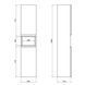 Пенал Robin підвісний 6 полиць (3 скло), 350х1650х316 мм Graphite/Whitish OAK Qtap SD00045876 фото 4