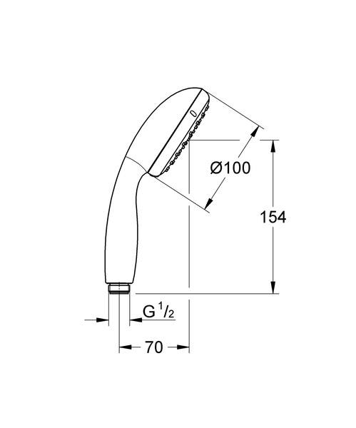 Ручной душ, 1 режим струи Grohe QuickFix Vitalio Start 100 27941000 27941000 фото