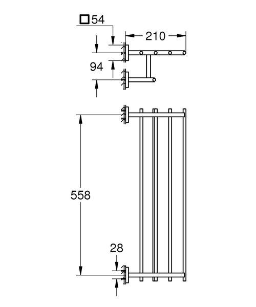 Поличка для рушників Grohe QuickFix Start Cube 41099000 41099000 фото