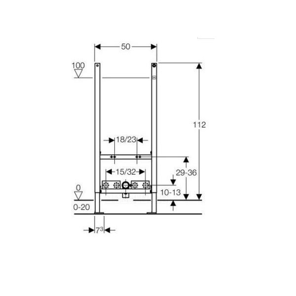 Инсталляция для биде Geberit 111.534.00.1 Duofix, 112см, универсальная 111.534.00.1 фото