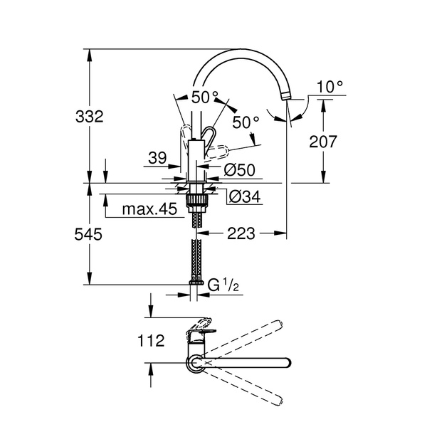 Набір змішувачів Grohe UA121640K0 Bau Flow UA121640K0 фото