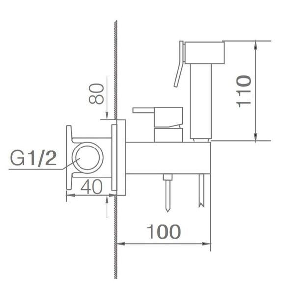 Гигиенический душ IMEX IRLANDA RDM003/NG, черный RDM003/NG фото