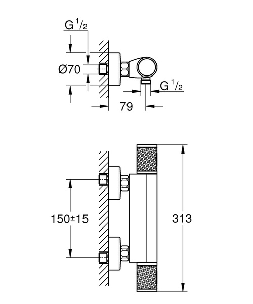 Термостат для душу Grohe QuickFix Precision Feel 34790000 34790000 фото