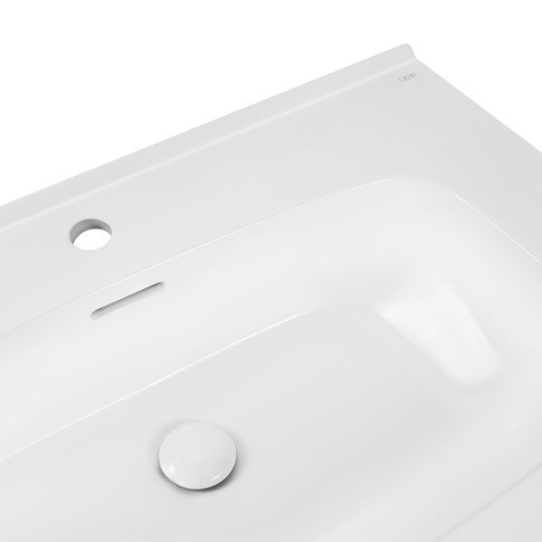 Qtap Albatross 5H Раковина врезная прямоугольная с донным клапаном 800х500х210 мм White SD00046183 фото