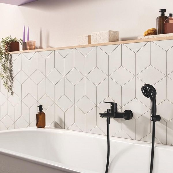 Змішувач для ванни з душовим набором Grohe QuickFix Start&Vitalio 100 Black UA30330701 UA30330701 фото
