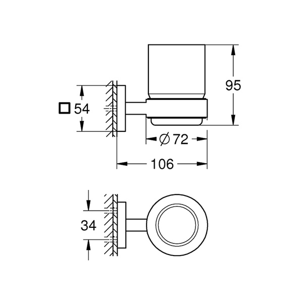 Стакан для зубних щіток Grohe QuickFix Start Cube 41097000 41097000 фото