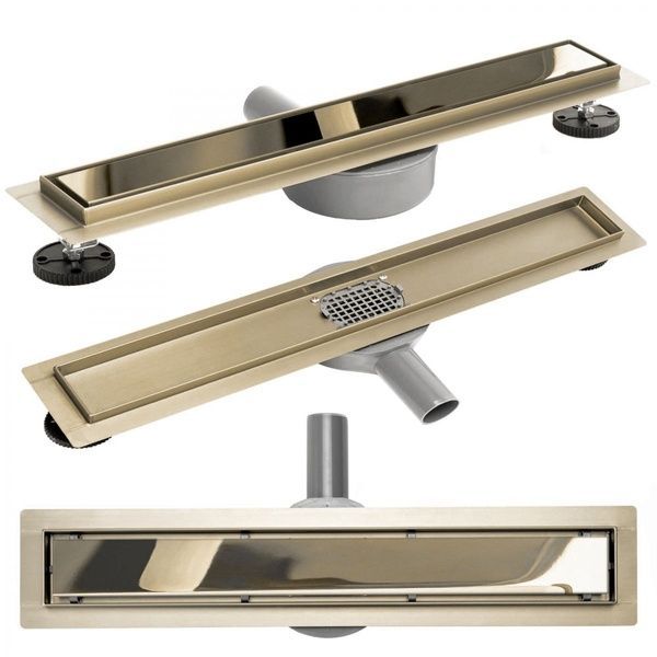 Трап для душу REA PURE NEO MIRROR GOLD PRO 60 см REA-G5610 фото